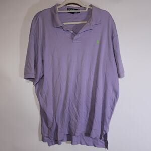 Vintage Polo By Ralph Lauren Purple Polo With Lime Green Embroidery Size XL